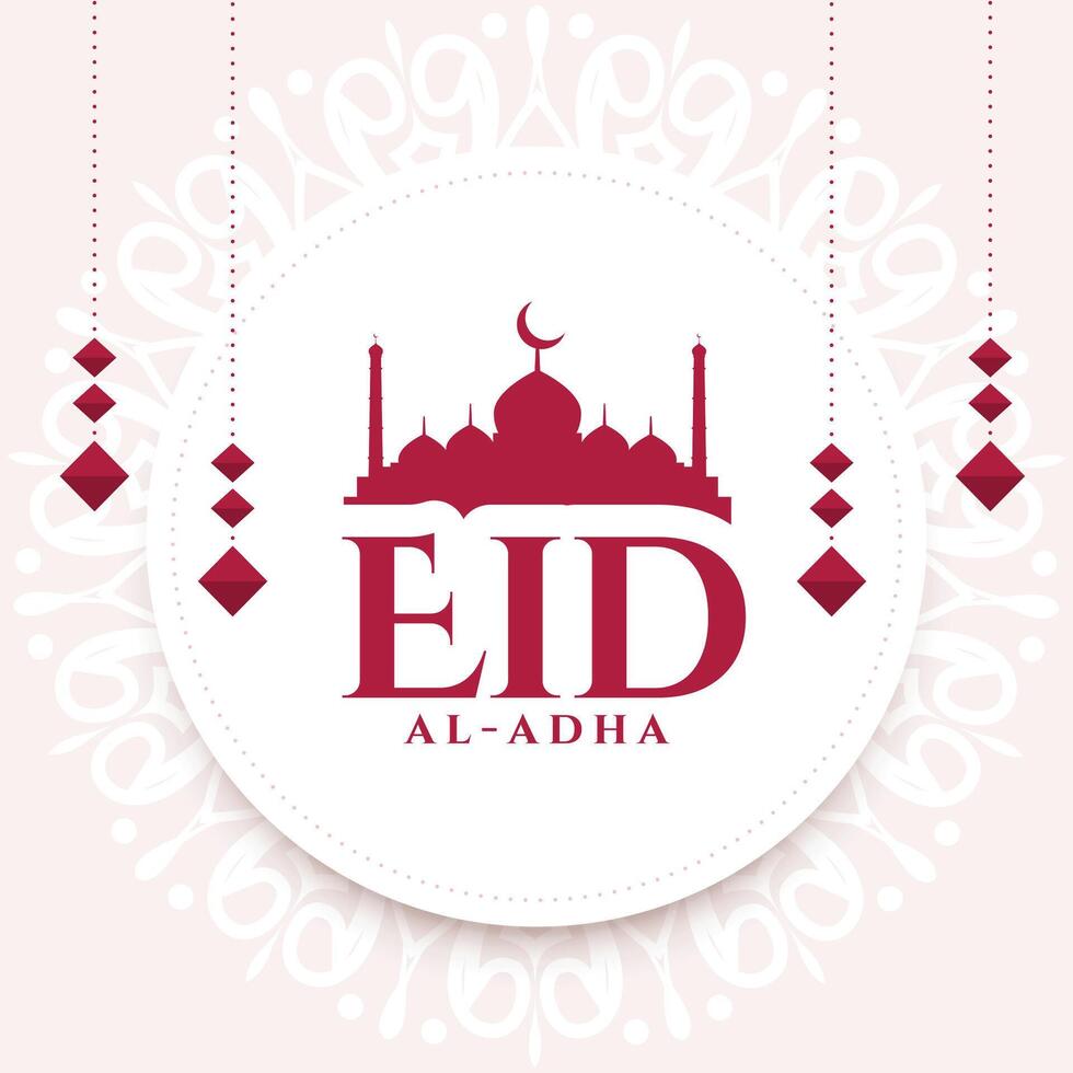 lindo eid al adha desejos fundo vetor