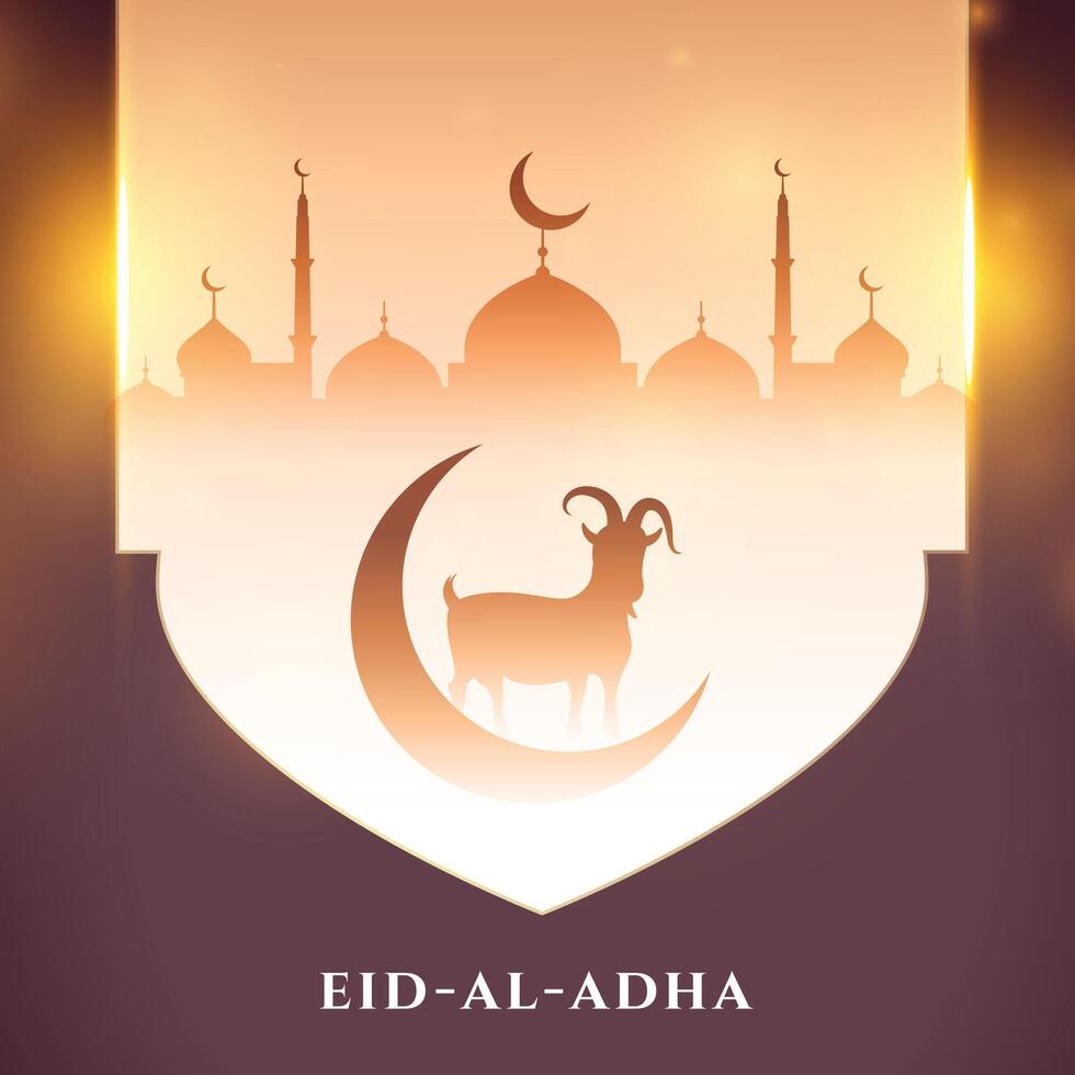 eid al adha Bakrid desejos lindo cartão Projeto vetor