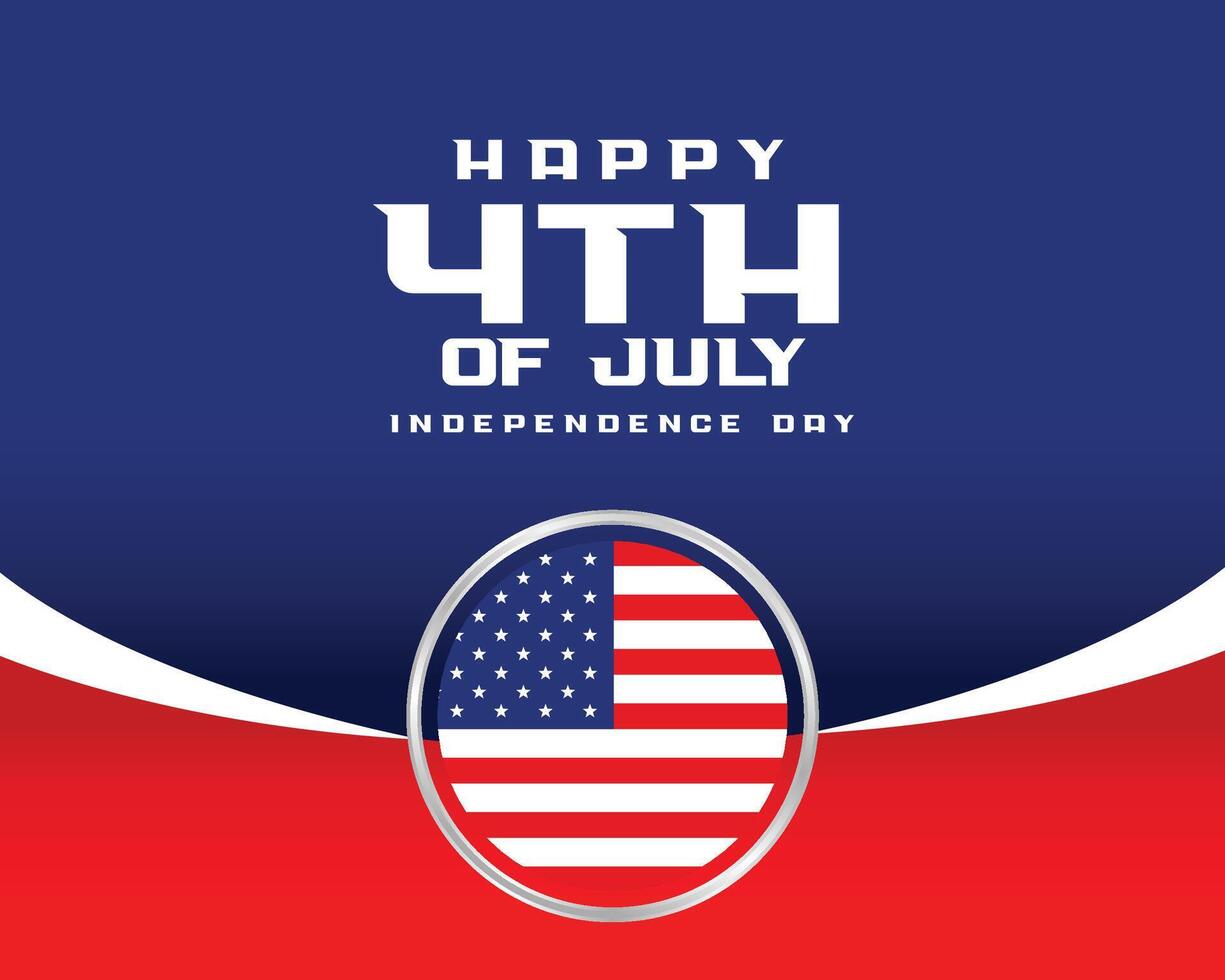 4º do Julho feliz independência dia bandeira fundo vetor