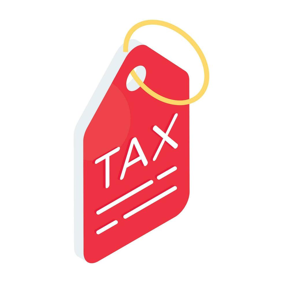 modificável ícone do imposto rótulo vetor