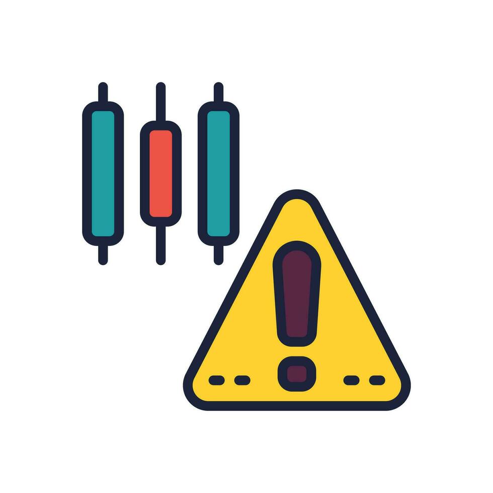 negociação risco ícone. vetor preenchidas cor ícone para seu local na rede Internet, móvel, apresentação, e logotipo Projeto.
