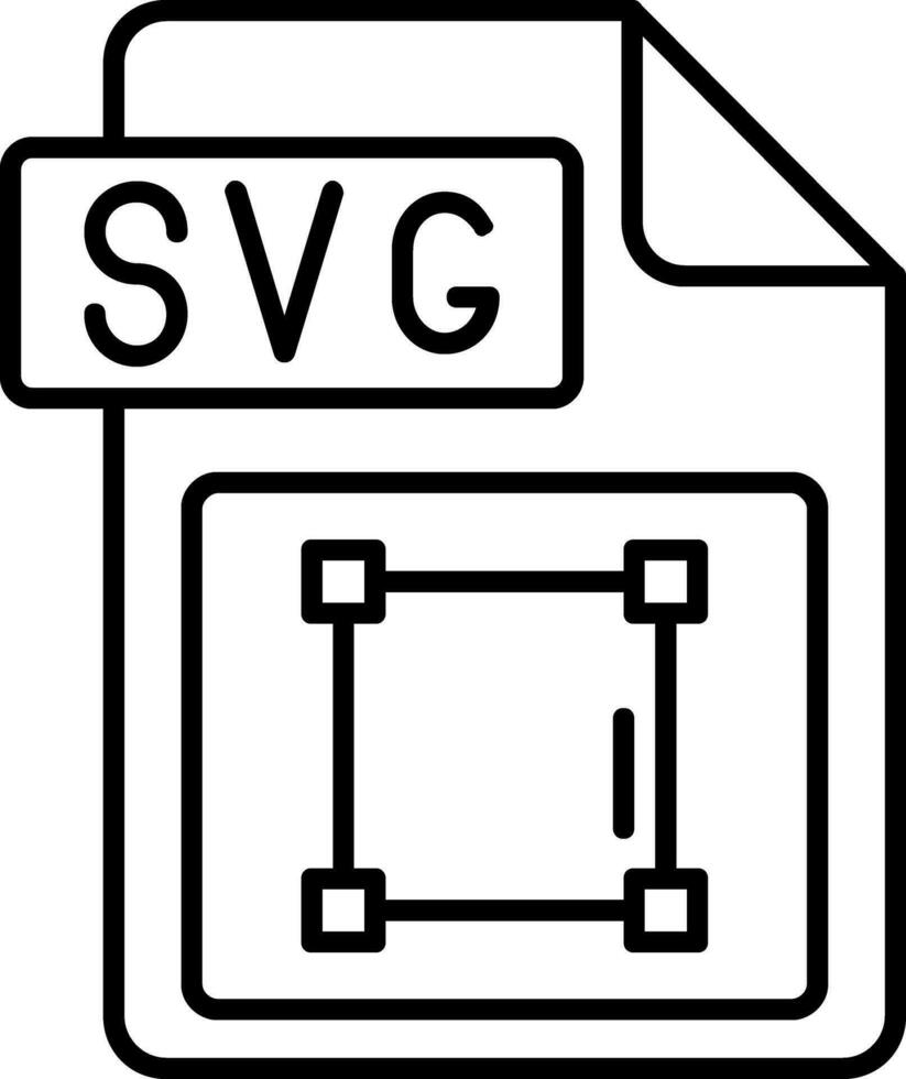 SVG Arquivo formato linha ícone vetor
