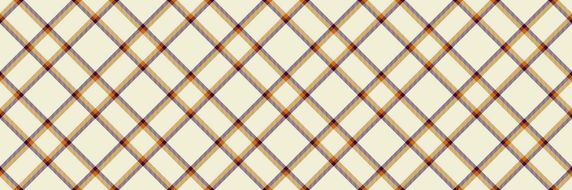 Japão textura Verifica tartan, Cruz desatado fundo têxtil. fino padronizar xadrez tecido vetor dentro luz e laranja cores.