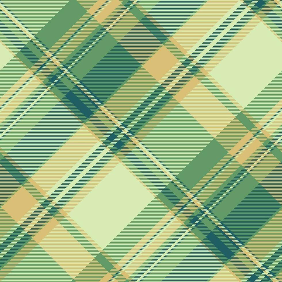 Formato tartan têxtil vetor, repetir Verifica fundo textura. nu desatado xadrez tecido padronizar dentro luz e verde cores. vetor