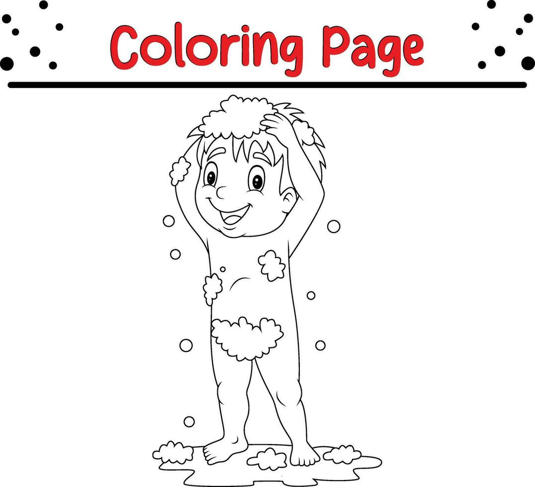 Boa hábitos coloração página crianças vetor