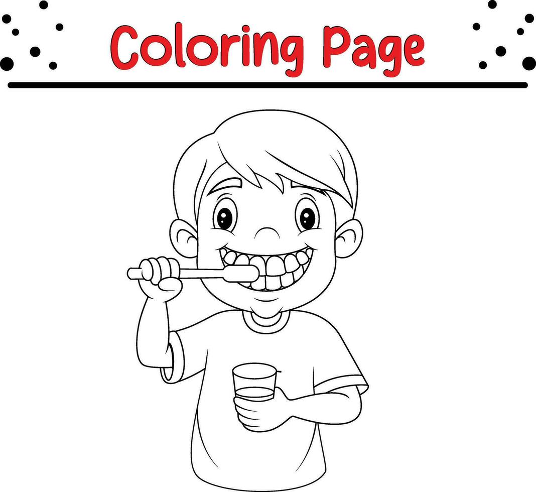 Boa hábitos coloração página crianças vetor