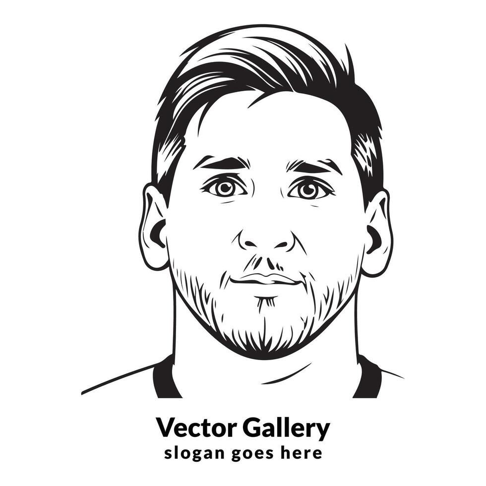 leão messi arte vetor face vetor