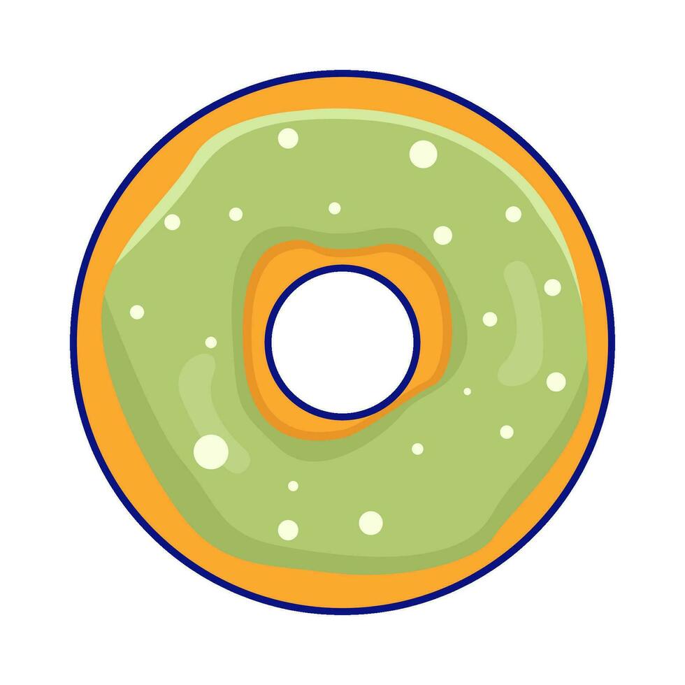 rosquinha envidraçado doce sobremesa ilustração vetor