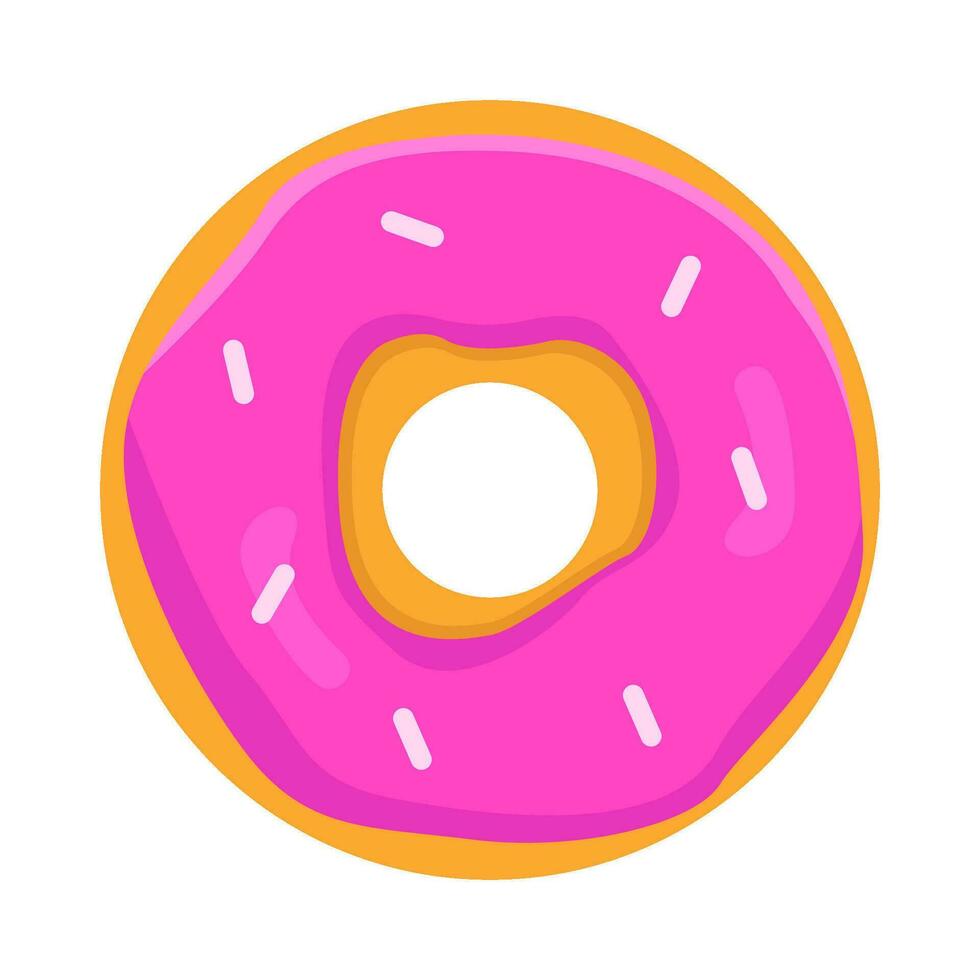 rosquinha envidraçado doce sobremesa ilustração vetor