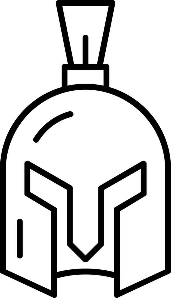 ícone de linha de capacete vetor