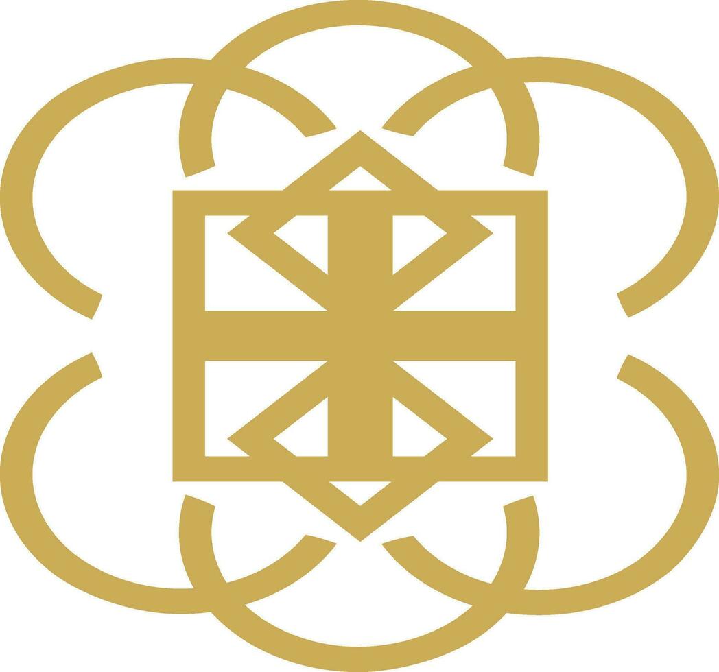 abstrato luxo mandala logotipo vetor elemento