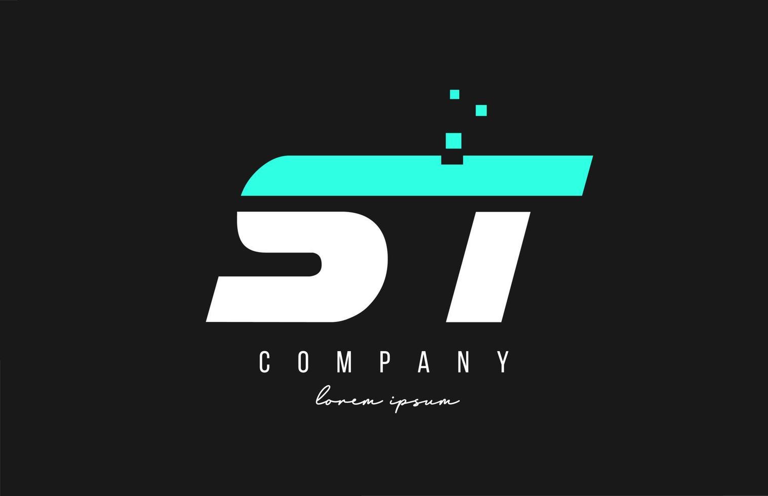 combinação do logotipo da primeira letra do alfabeto em azul e branco. design de ícones criativos para negócios e empresa vetor