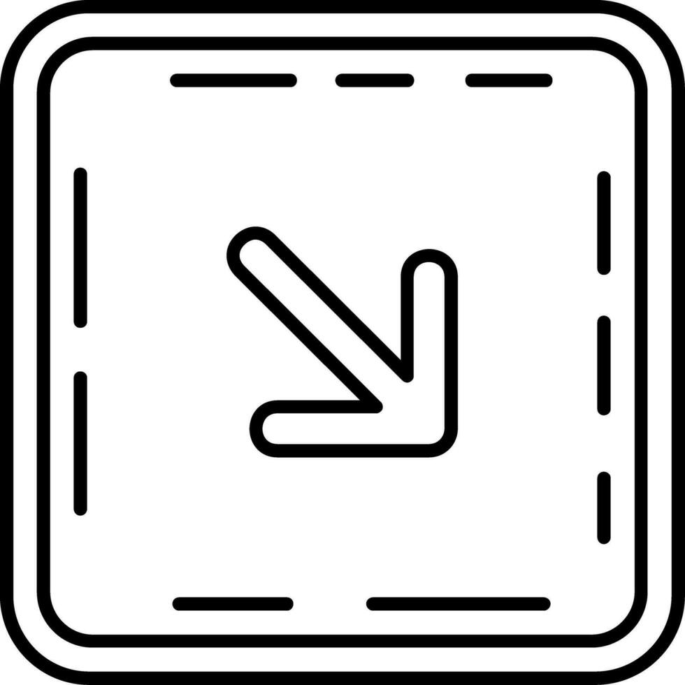 ícone de linha de seta para baixo vetor