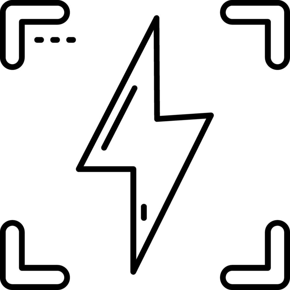 ícone de linha de flash vetor