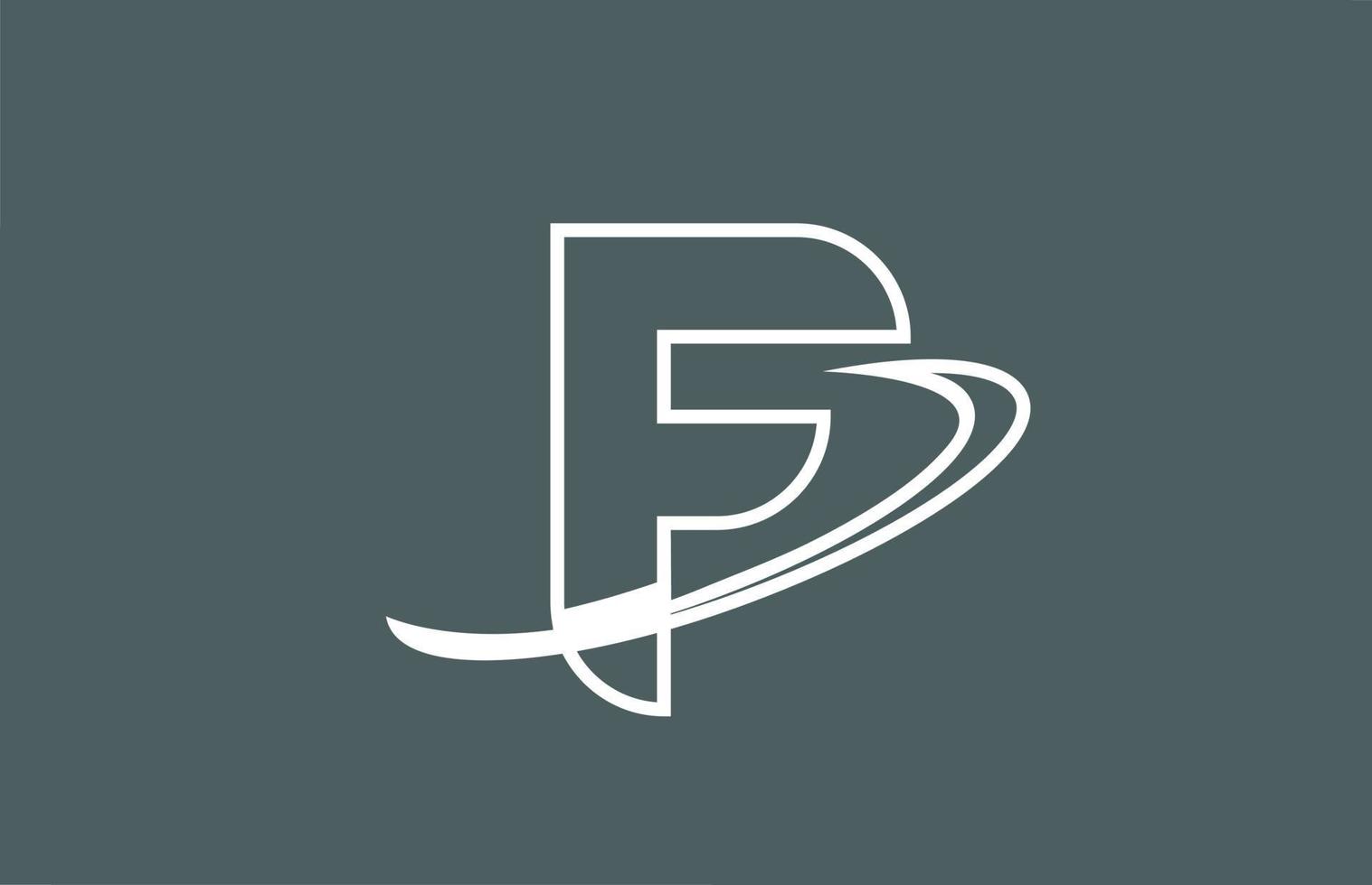 Ícone do logotipo da letra f para negócios e empresa vetor