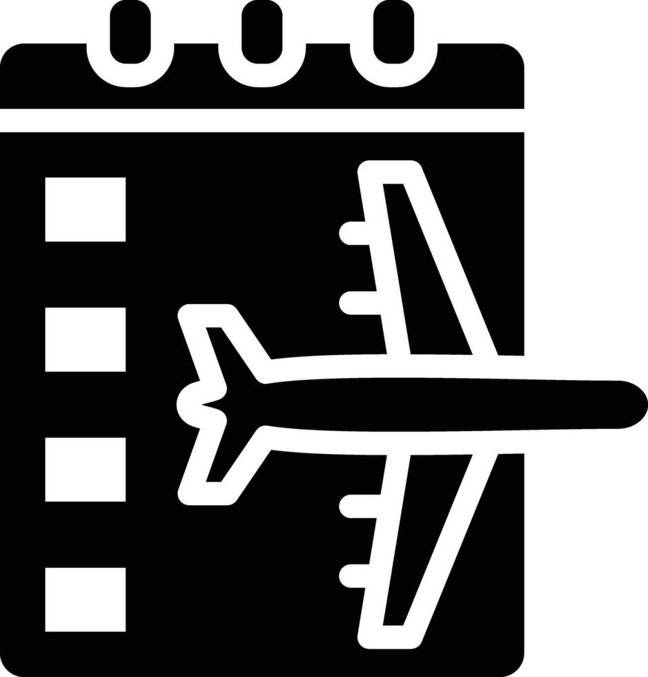 ícone de vetor de data de viagem