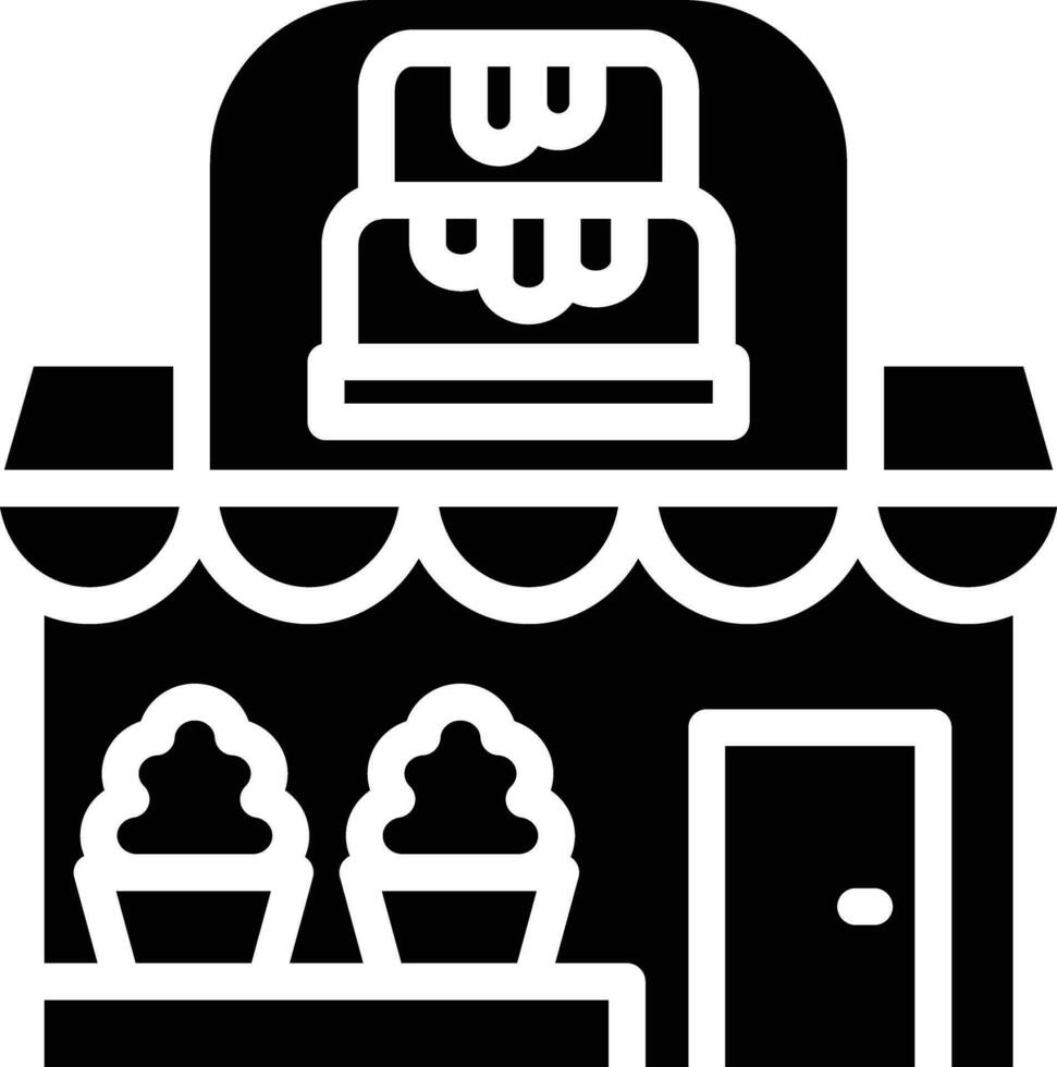 ícone de vetor de loja de padaria