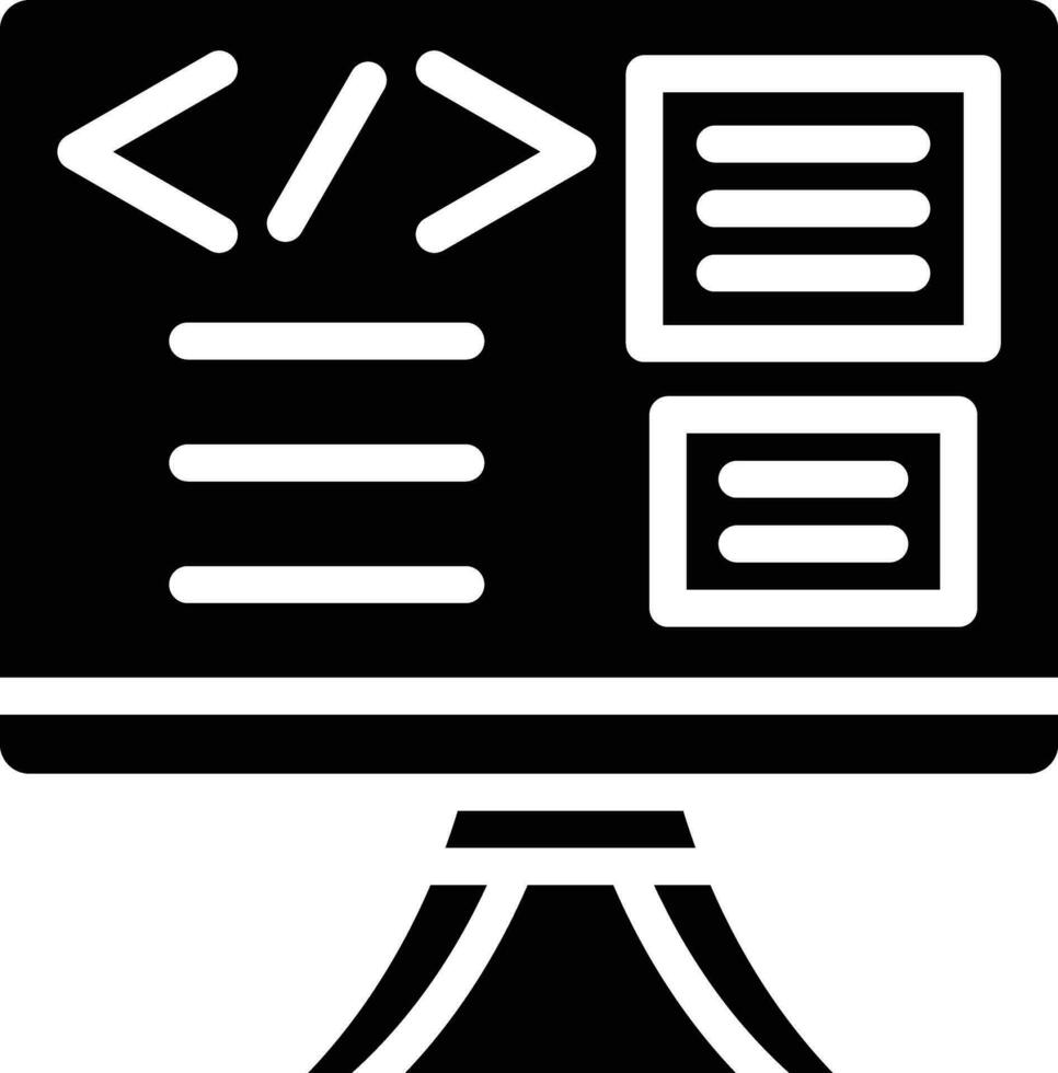 ícone de vetor de programação web