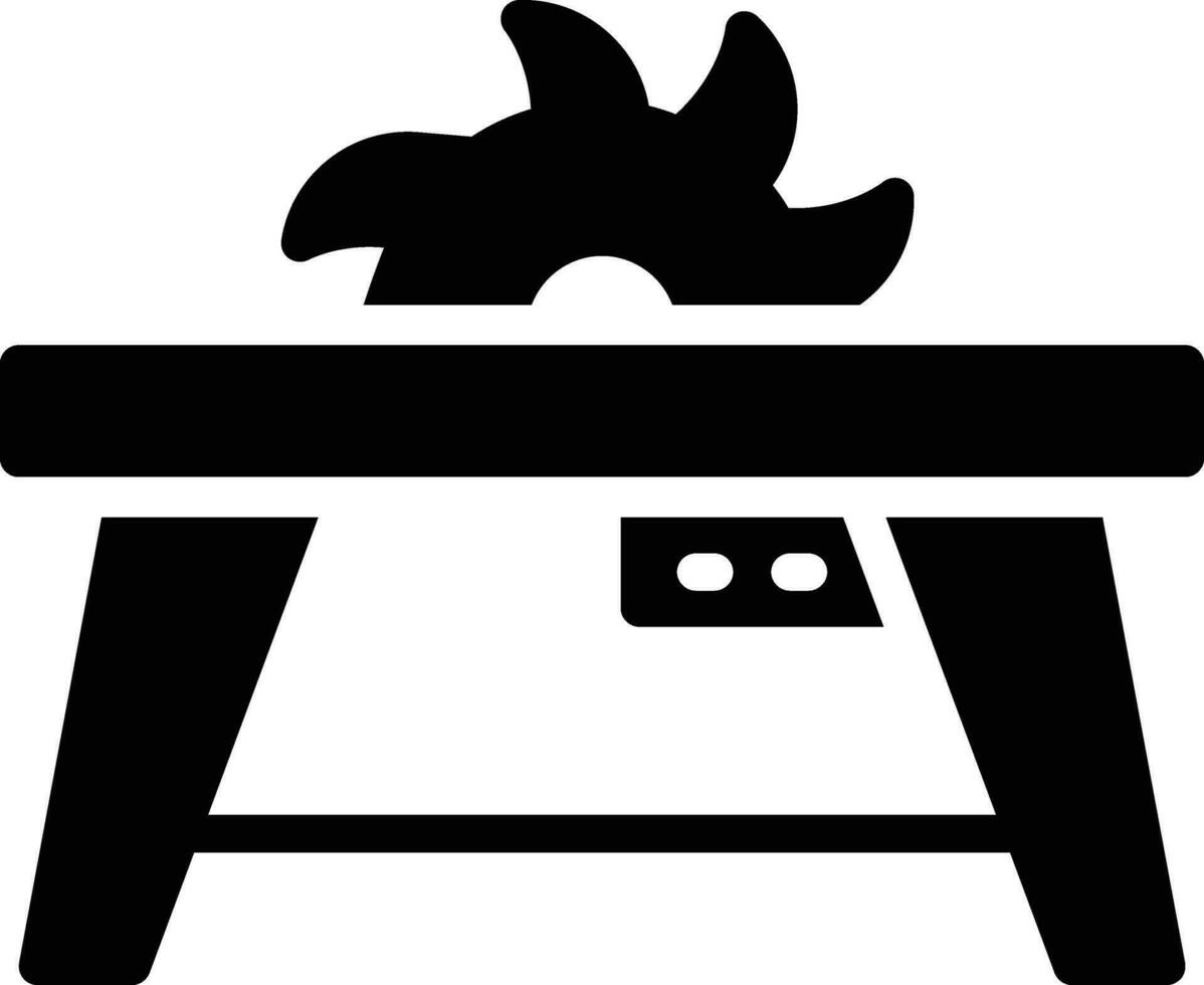 ícone de vetor de serra de mesa