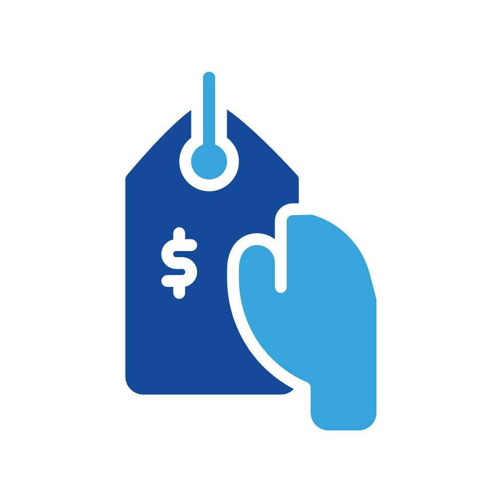 preço tag dólar ícone ou logotipo ilustração estilo. ícones comércio eletrônico. vetor