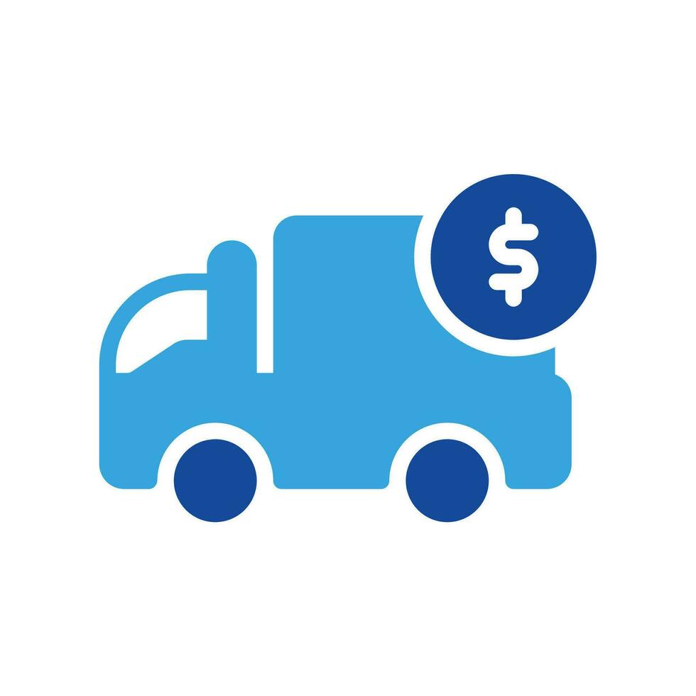 caminhão, Remessa ícone ou logotipo ilustração estilo. ícones comércio eletrônico. vetor