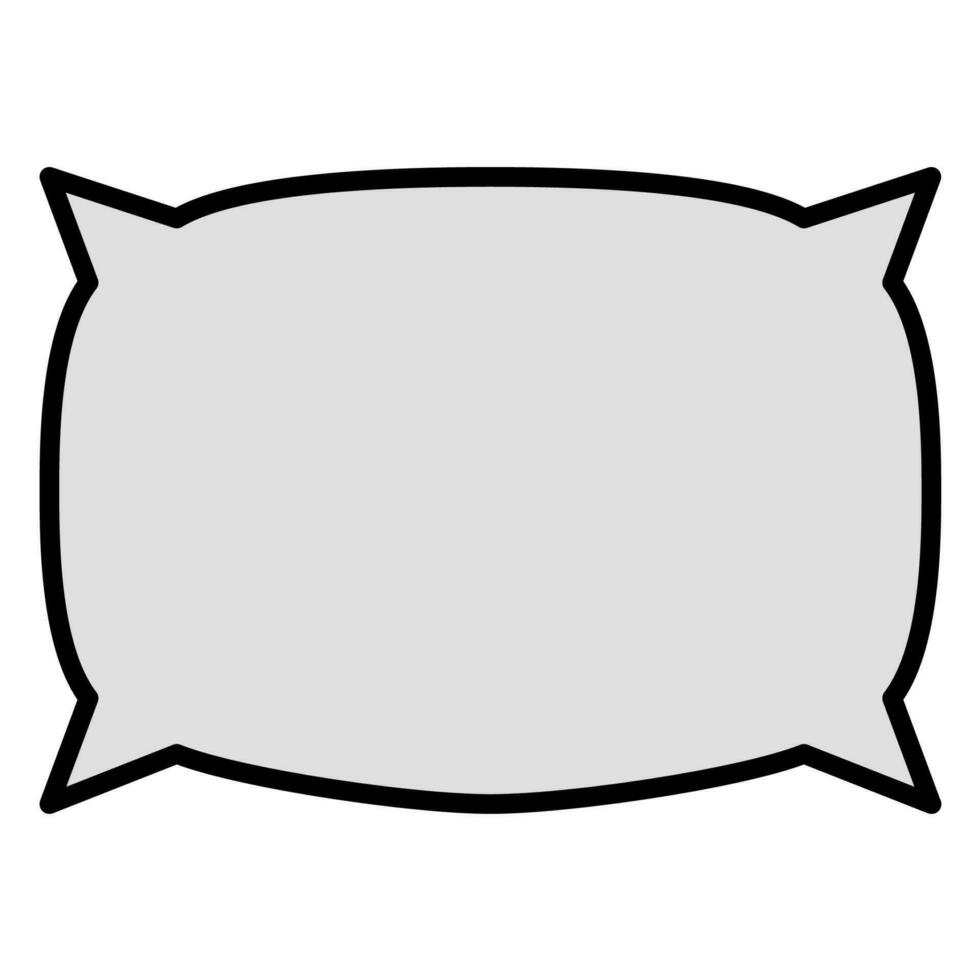 travesseiro ícone vetor ou logotipo ilustração esboço Preto cor estilo