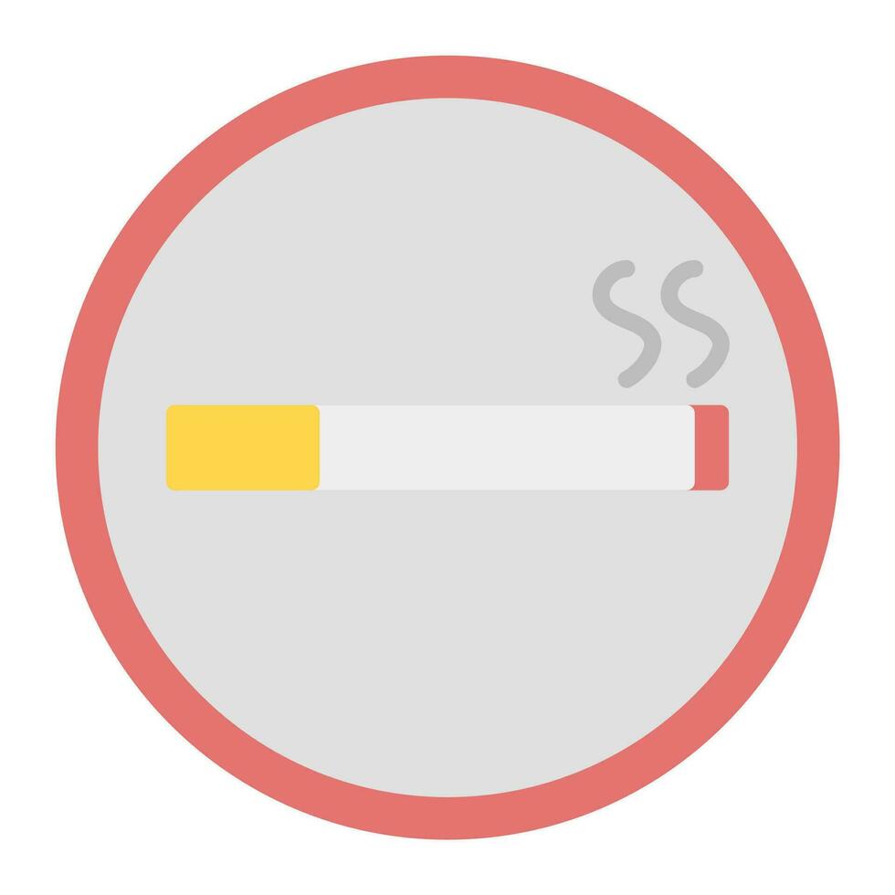 fumar ícone vetor ou logotipo ilustração plano cor estilo