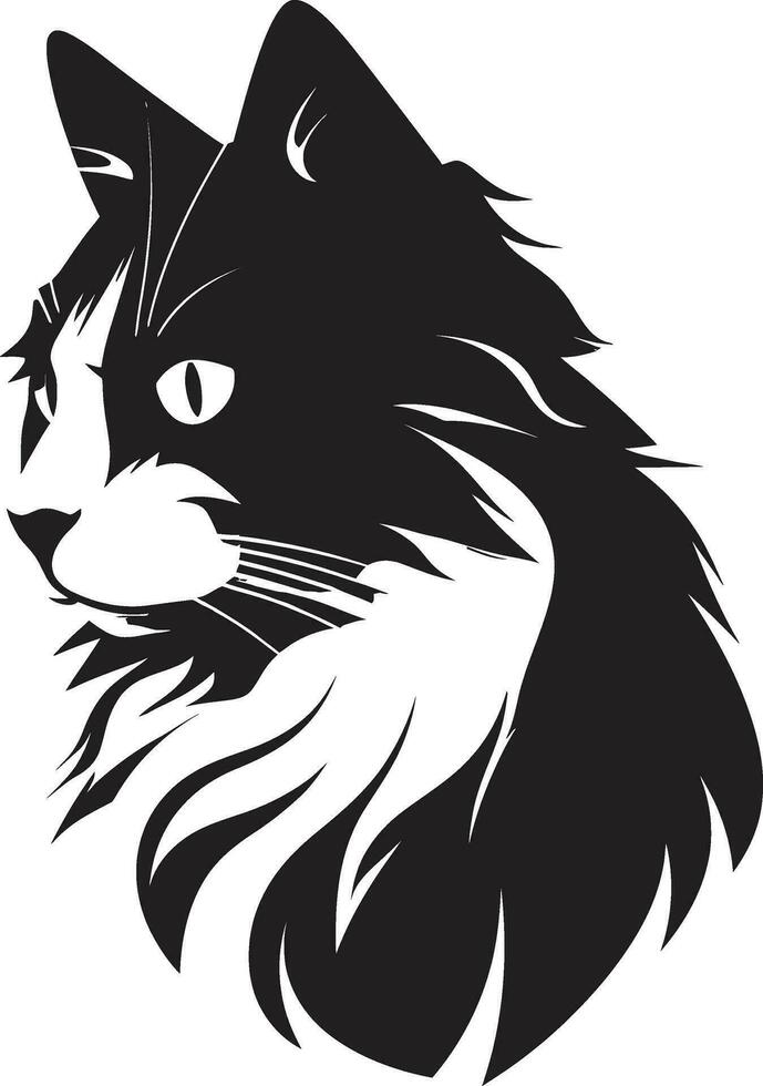 felino graça icônico gato emblema purrfeito elegância gato vetor símbolo
