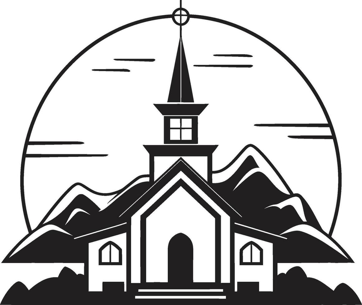 sagrado simetria Igreja vetor símbolo espiritual morada Igreja ícone Projeto