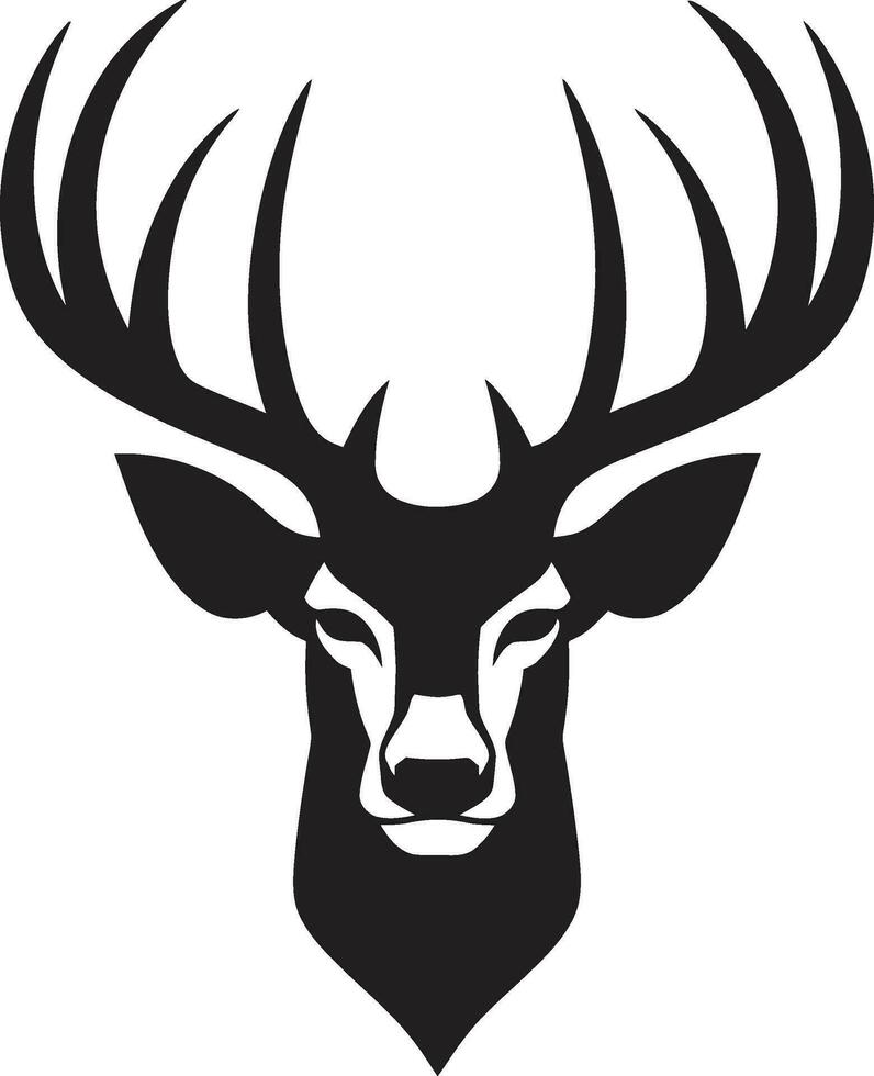 majestoso perfil veado cabeça vetor emblema nobre natureza veado cabeça ícone ilustração