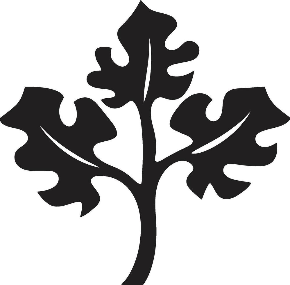 folhagem fusão hera carvalho logotipo Projeto botânico harmonia icônico hera carvalho imagem vetor
