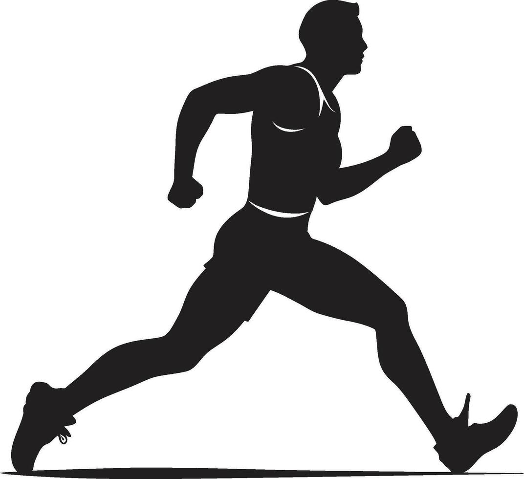 poderoso impulso corrida atletas Preto logotipo negrito corredor de carros Preto vetor ícone para masculino corredor