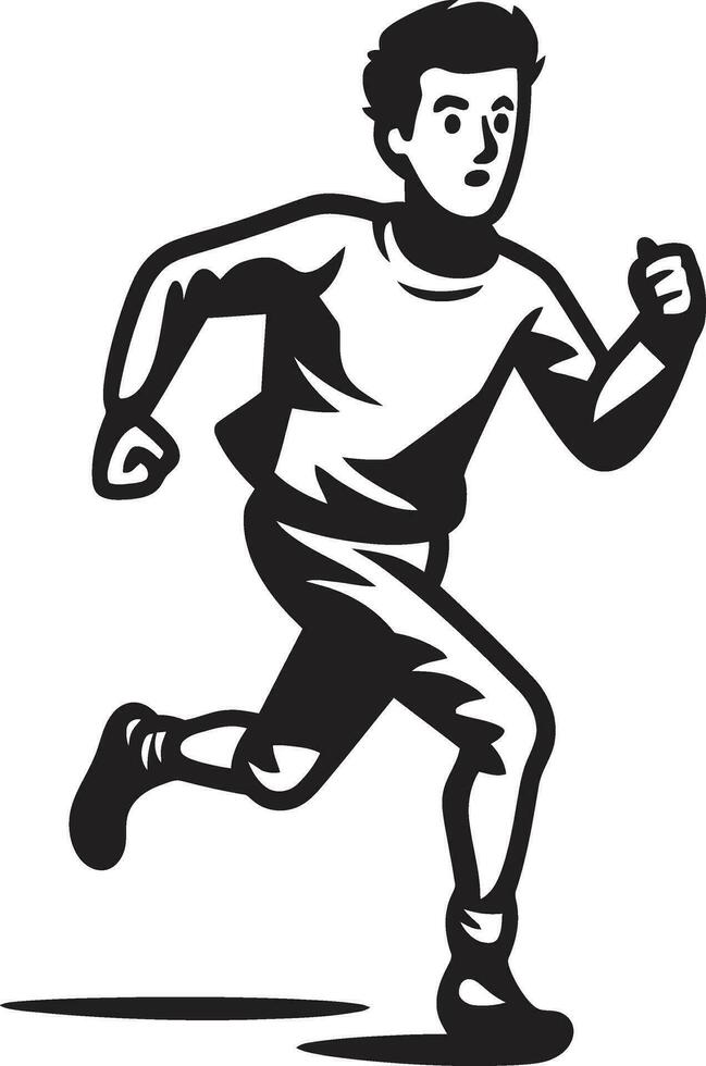 passo rápido Preto vetor ícone do masculino corredor impressão impactante masculino Preto vetor logotipo Projeto