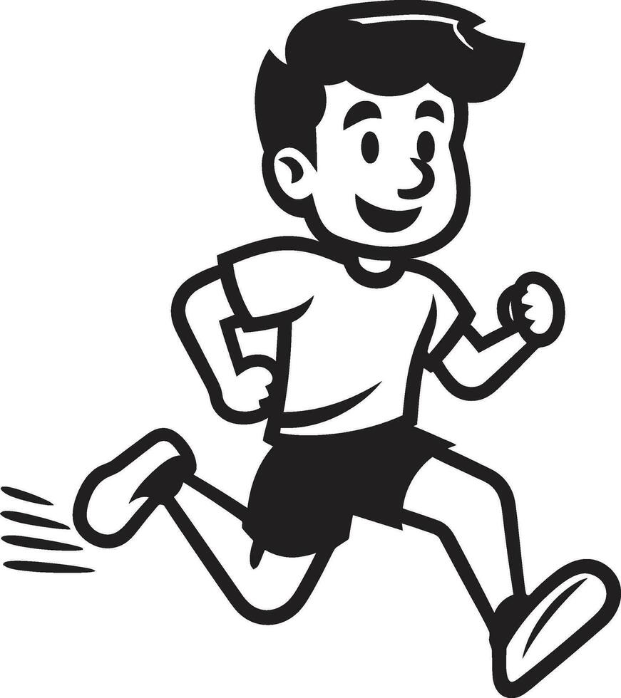 robustorunner masculino Preto vetor logotipo Projeto impressora estável corrida masculino pessoas Preto ícone