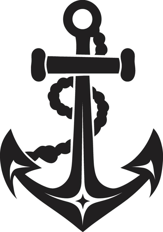 marítimo emblema Preto vetor navio âncora logotipo náutico essência âncora vetor ícone dentro Preto