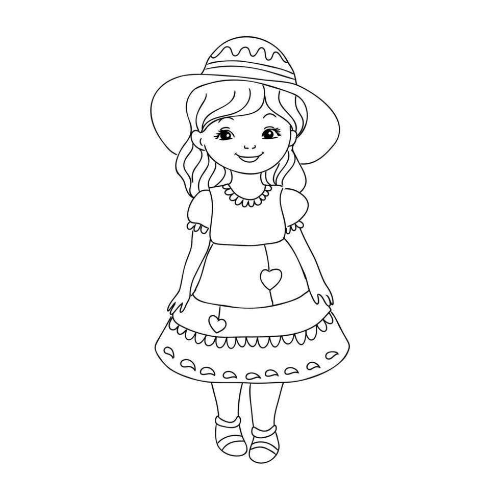 desenho animado Princesa vetor esboço