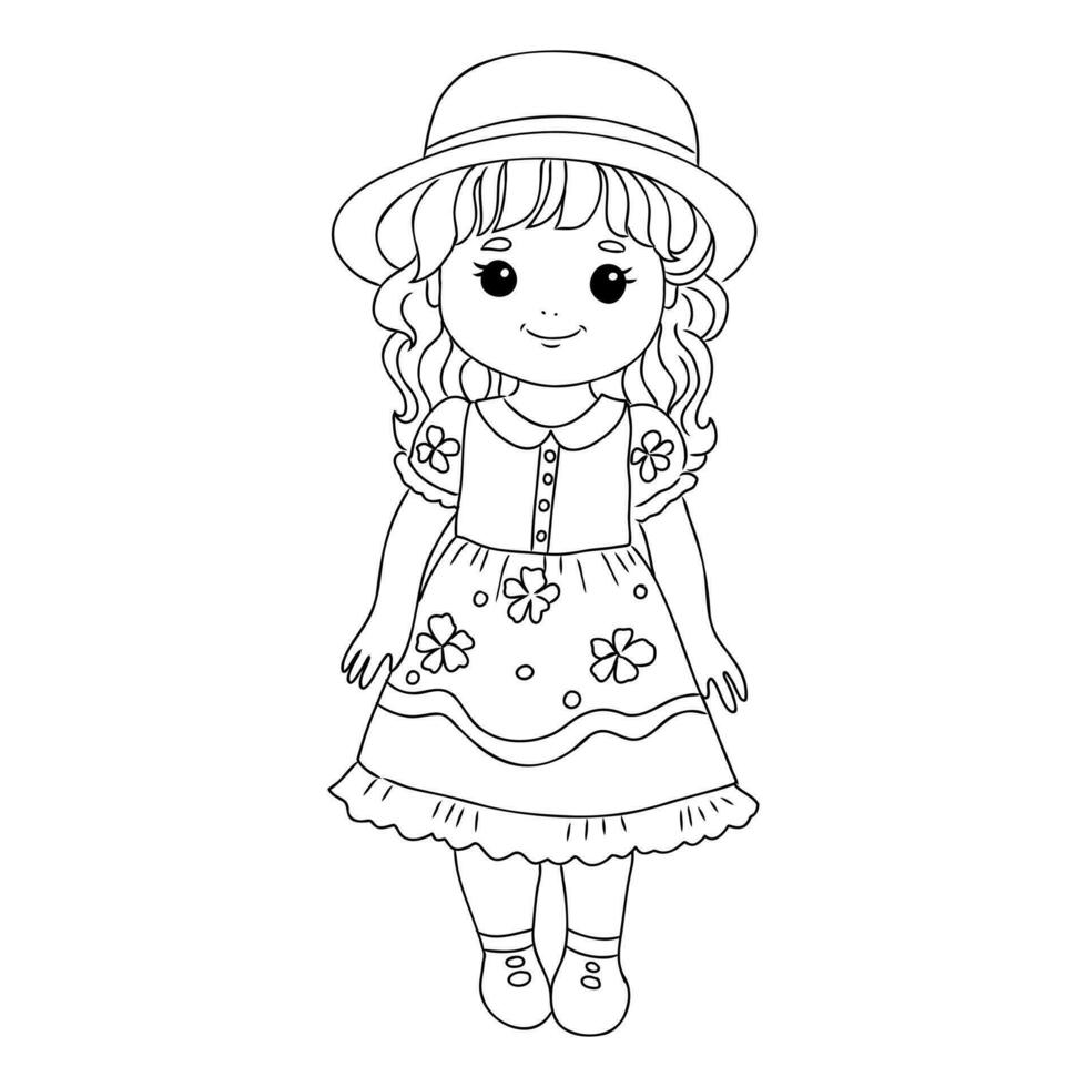 desenho animado Princesa vetor esboço