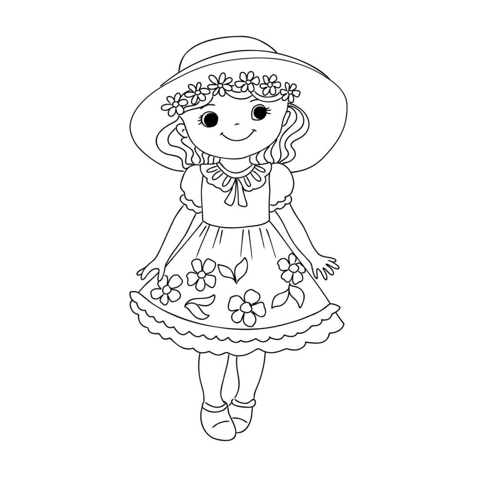 desenho animado Princesa vetor esboço