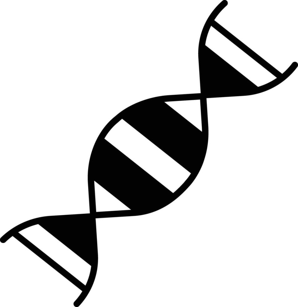 dna sólido glifo vetor ilustração