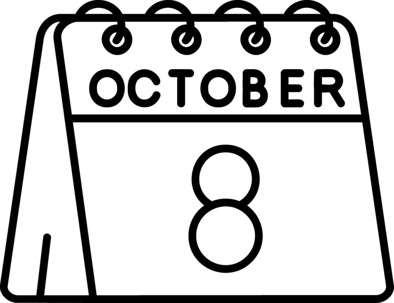 8ª do Outubro linha ícone vetor