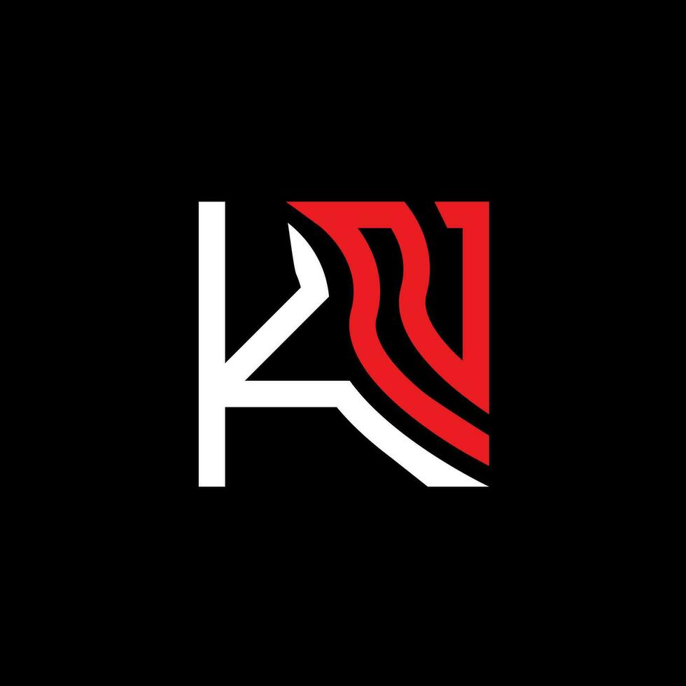 kn carta logotipo vetor projeto, kn simples e moderno logotipo. kn luxuoso alfabeto Projeto