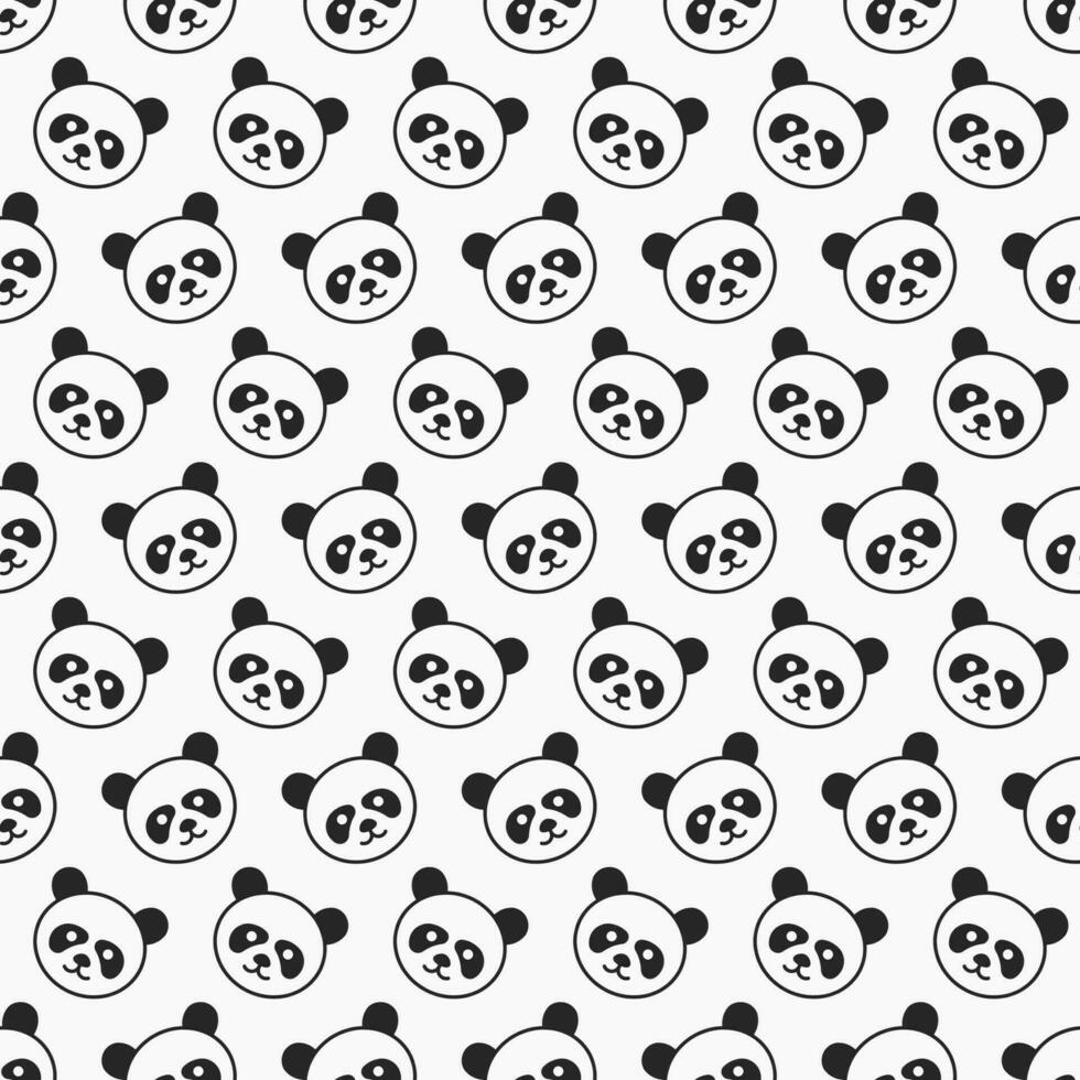 fofa face panda desatado padronizar fundo vetor