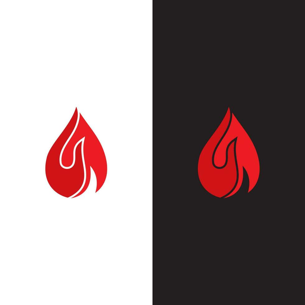 uma vermelho e Preto logotipo com uma solta do sangue ou fogo vetor