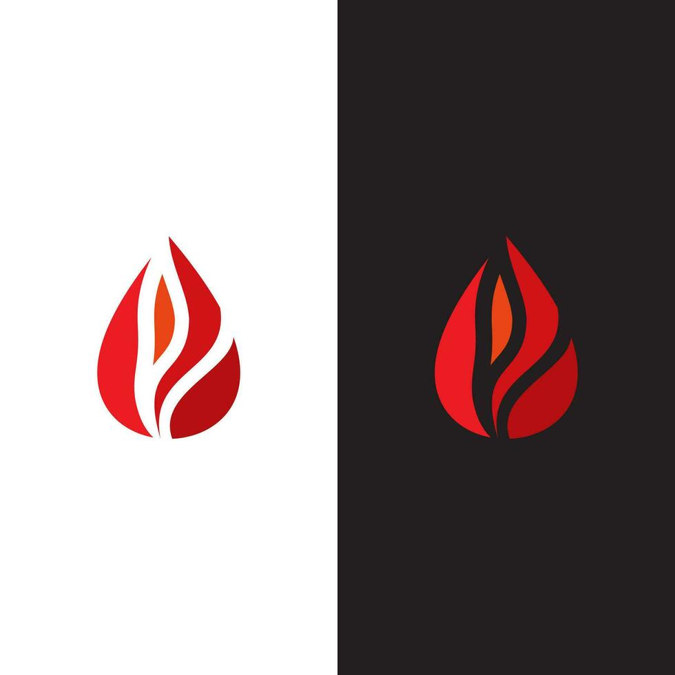 uma vermelho e Preto logotipo com uma solta do sangue ou fogo vetor