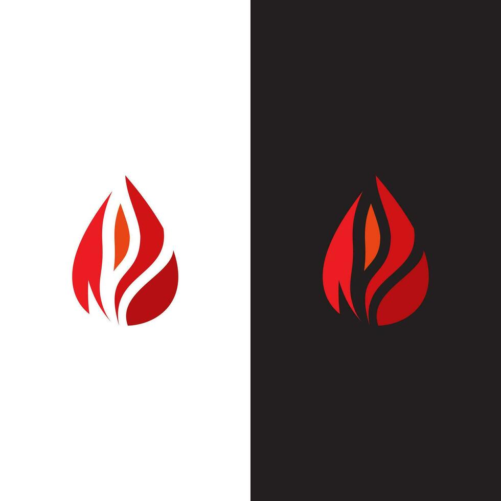 uma vermelho e Preto logotipo com uma solta do sangue ou fogo vetor