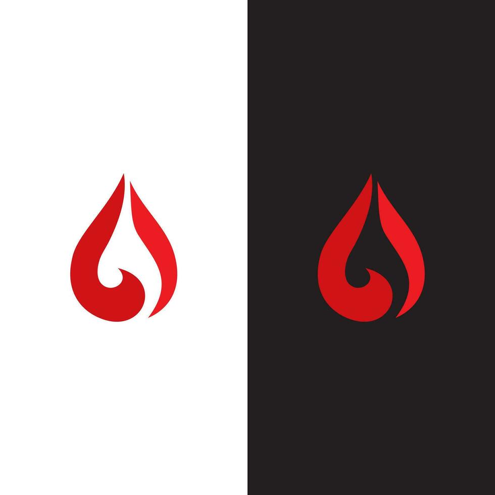 uma vermelho e Preto logotipo com uma solta do sangue ou fogo vetor