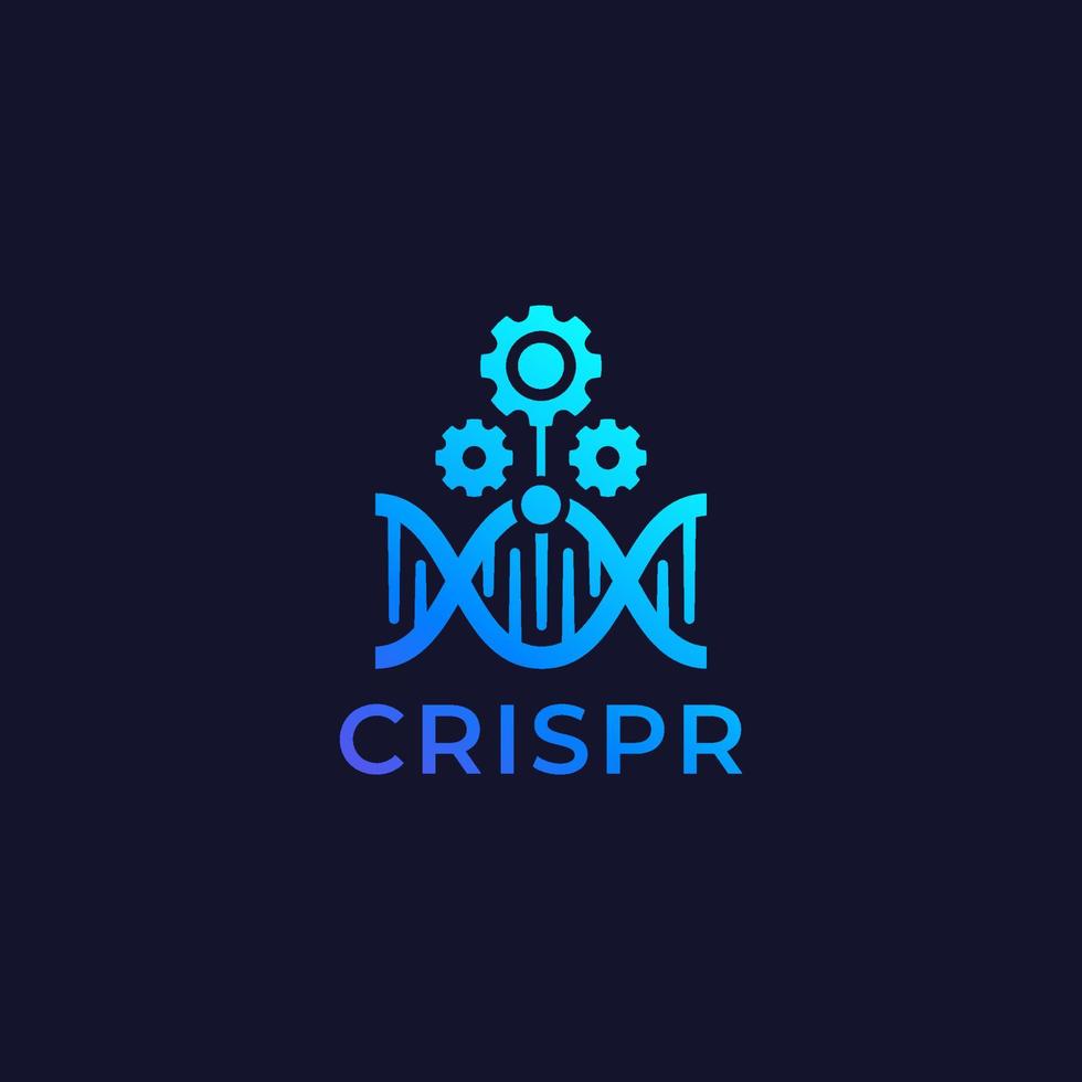 logotipo de vetor de tecnologia crispr