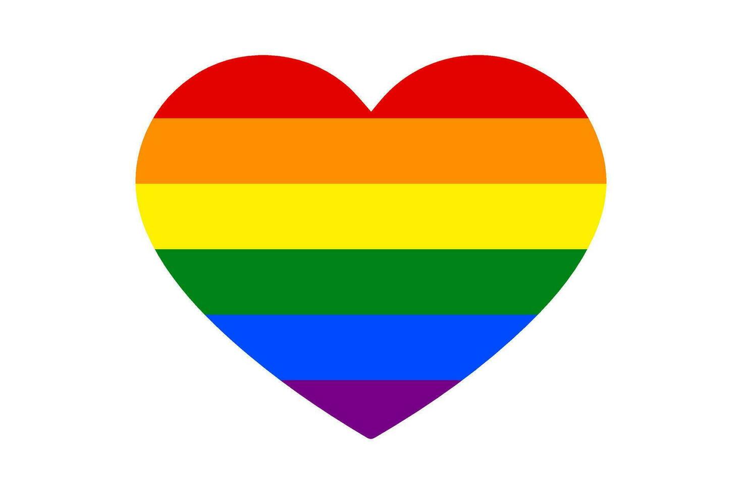 uma cor de arco-íris coração. uma símbolo do lgbt orgulho. vetor ilustração.