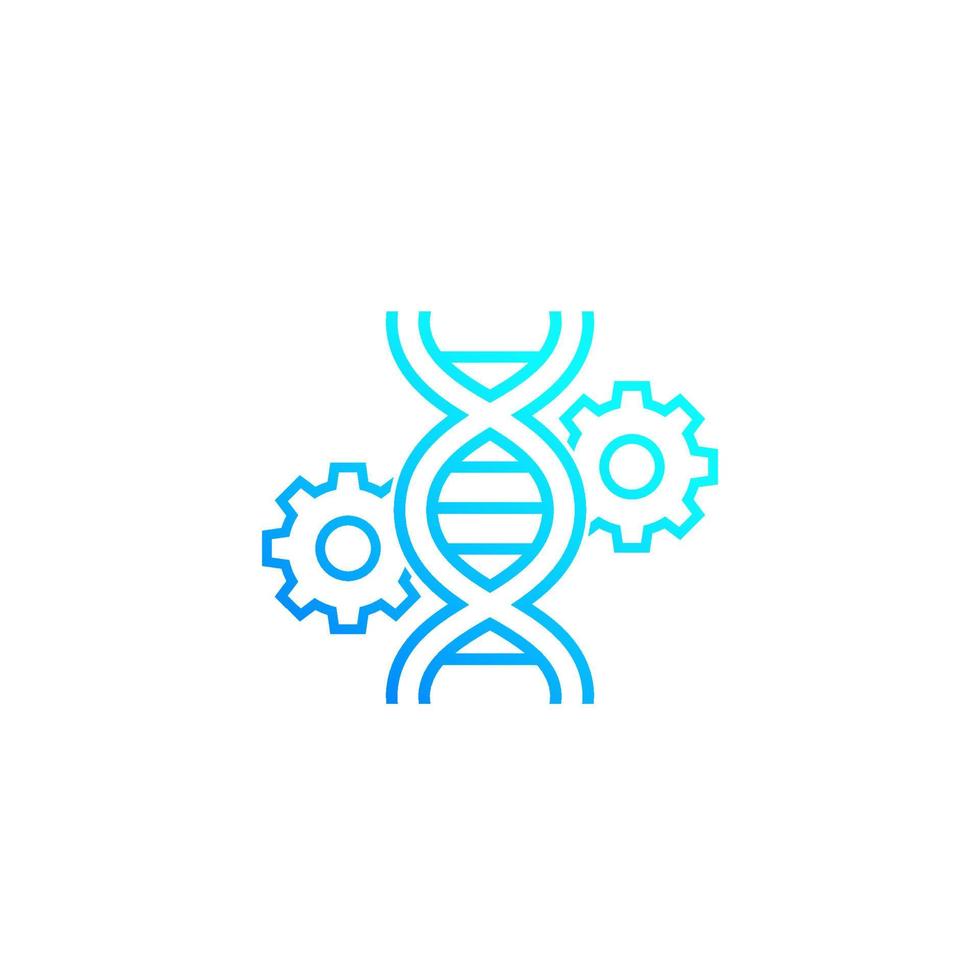 edição de genes, ícone de genética vetor