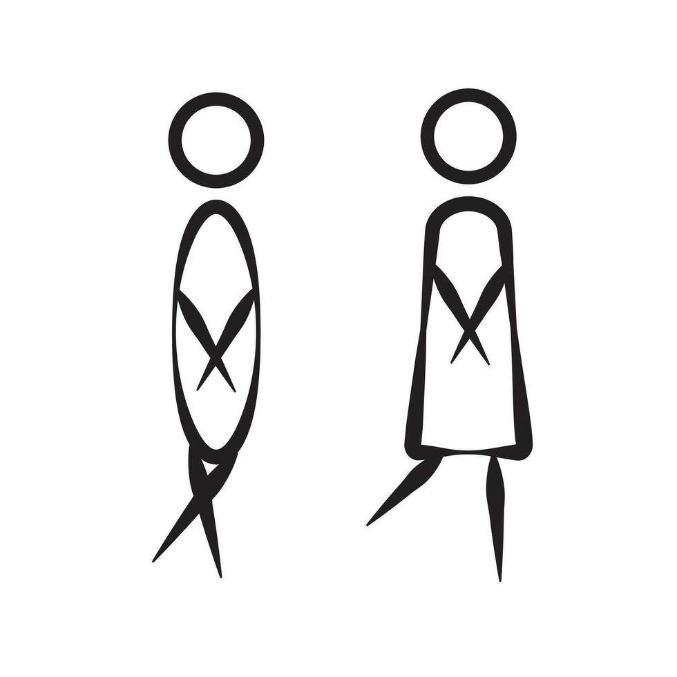 banheiro placa ícone. banheiro porta prato ícone. homens e mulheres banheiro placa para banheiro. banheiro placa. editável AVC. vetor ilustração eps 10.